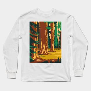 Sequoia and Kings Canyon National Park in Sierra Nevada California United States WPA Poster Art Long Sleeve T-Shirt